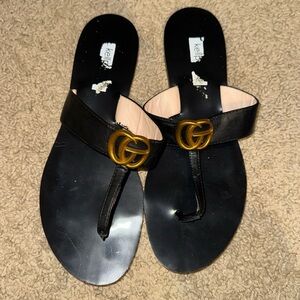 Kellparker Elegant Black and Gold Women's Sandals